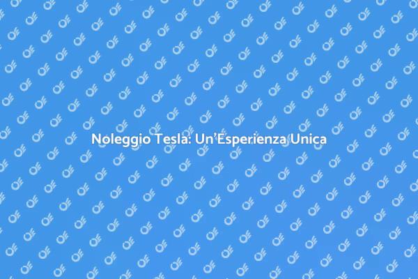 Noleggia una Tesla e Scopri il Futuro