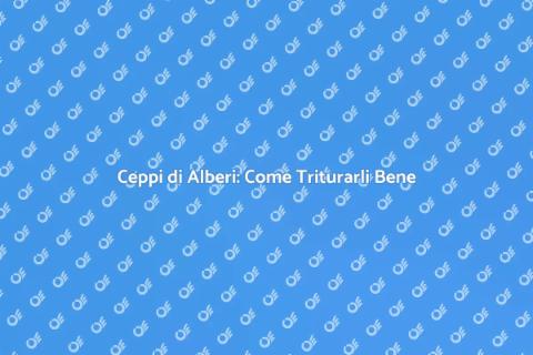 Triturare Ceppi di Alberi per Giardini