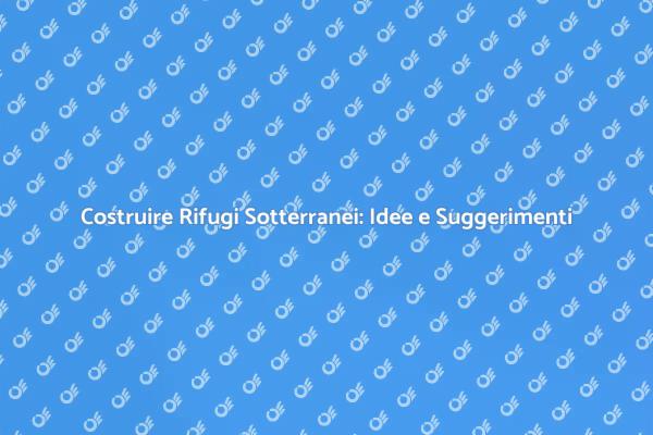 Rifugi Sotterranei: Innovazione e Natura