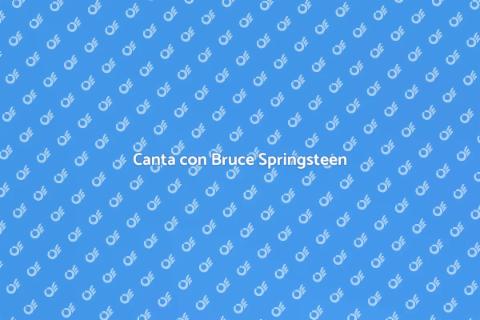 Duetto con Bruce Springsteen