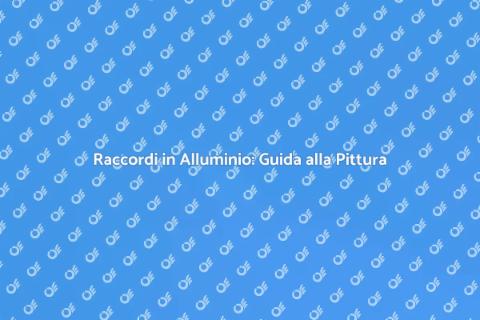 Dipingere Raccordo in Alluminio