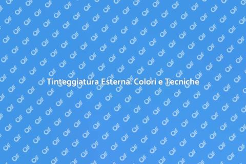Imbiancatura e Tinteggiatura Esterno