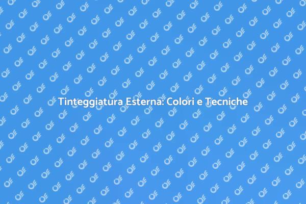 L'arte della Tinteggiatura Esterno