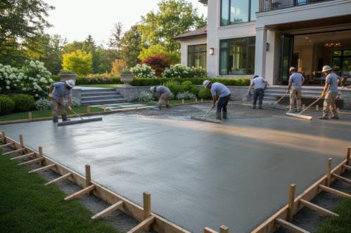 costruire un patio in cemento