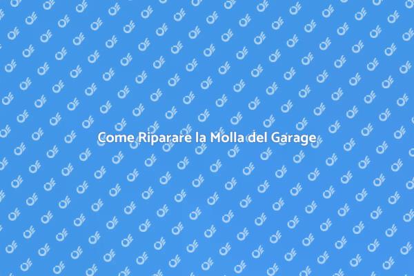Riparazione Sicura della Molla Garage