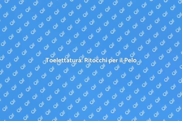 Come Ritoccare il Pelo dei Tuoi Animali