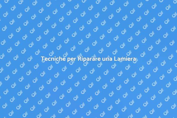 Come Riparare una Lamiera Facile