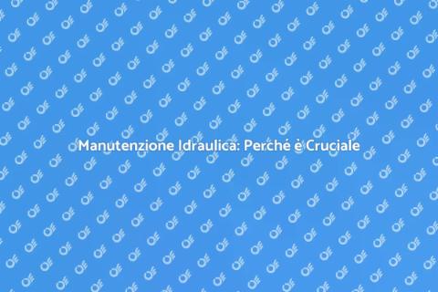 Manutenzione Impianto Idraulico Essenziale