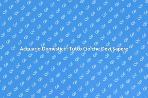 Guida all'Acquario Domestico