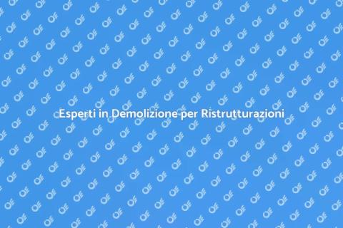 Servizi di Demolizione Professionali