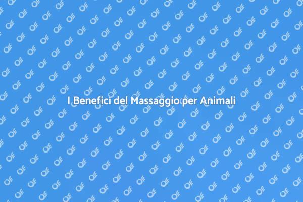 Massaggio per il Benessere degli Animali