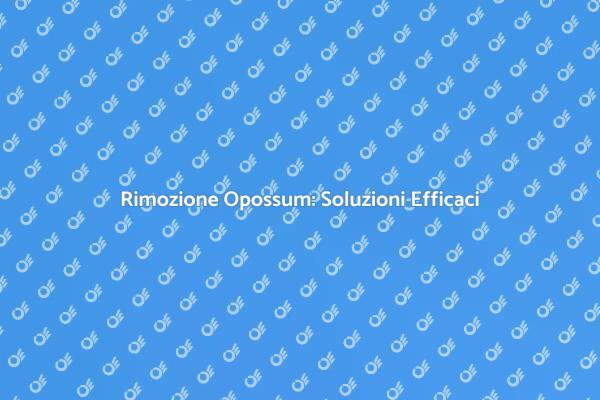 Come Rimuovere Opossum in Sicurezza