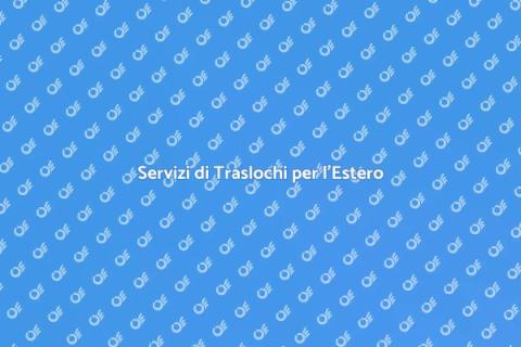 Traslochi Estero: Servizi Professionali