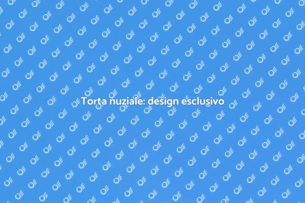 Torta nuziale dal design esclusivo