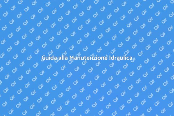 Manutenzione Impianto Idraulico: Guida