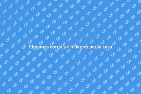 Costruire scuri in legno per la casa
