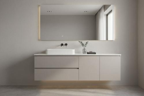 un mobile bagno sospeso moderno