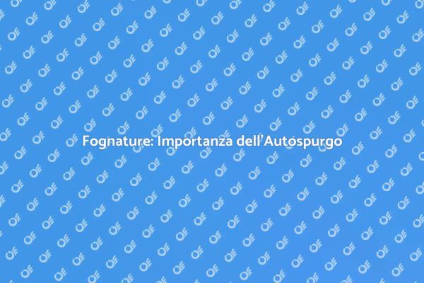 Autospurgo: Salute della Tua Casa