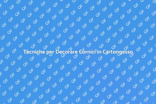 Trasforma le Cornici in Cartongesso