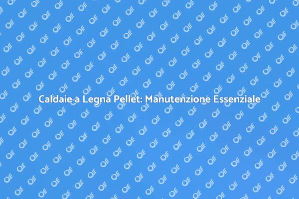 Manutenzione Caldaie a Pellet per Casa