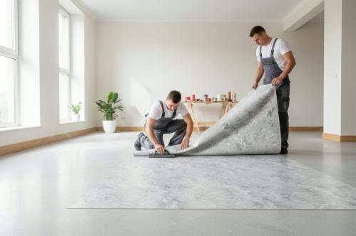 posare un pavimento in linoleum