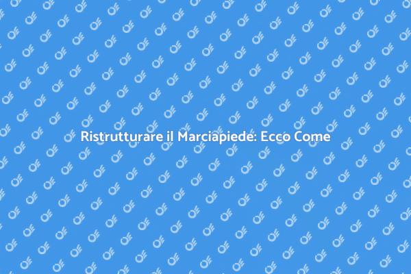 Come Abbassare un Marciapiede Efficacemente