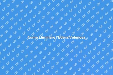 Rimozione Edra Velenosa: Guida Pratica