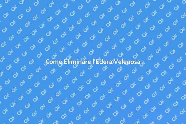 Guida alla Rimozione dell'Edera Velenosa