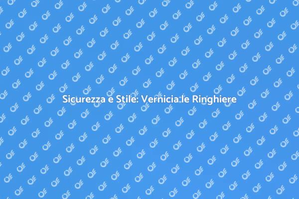 Ringhiere Esterne: Verniciatura Sicura e Stile