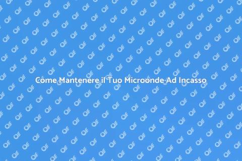 Manutenzione Forno a Microonde Essenziale