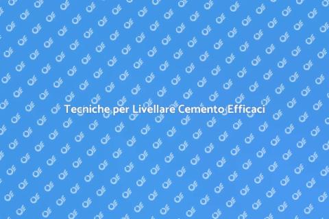 Livellare Superficie in Cemento Facile