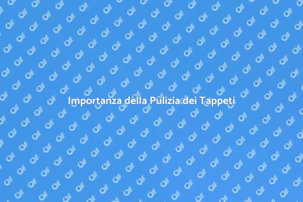 Pulizia dei Tappeti: Un Necessario Passo
