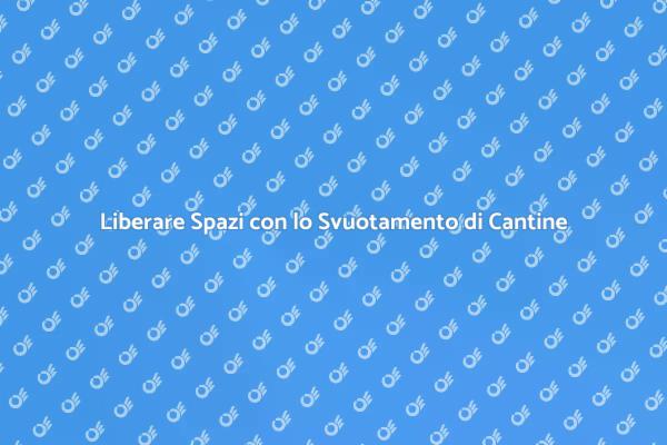 Svuotamento Cantine: Riscopri i Tuoi Spazi