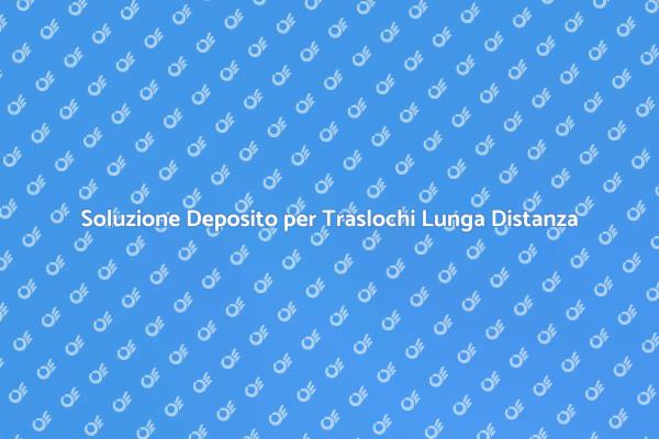 Traslochi a Lunga Distanza? Scopri il Deposito!