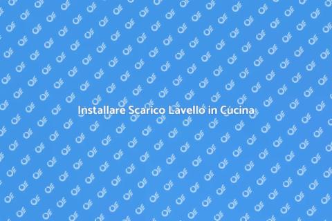 Nuovo Sistema di Scarico Cucina