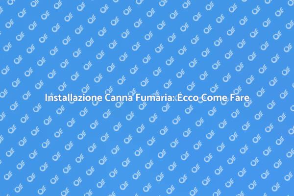 Ristruttura con una Canna Fumaria a Parete