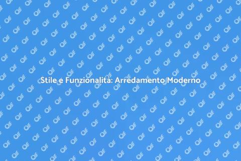 Arredamento Contemporaneo: Eleganza e Stile