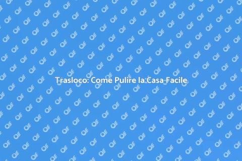 Pulire la Casa Prima del Trasloco