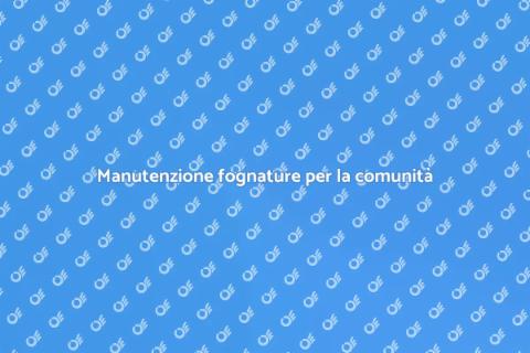 Pulizia fognature nelle zone residenziali