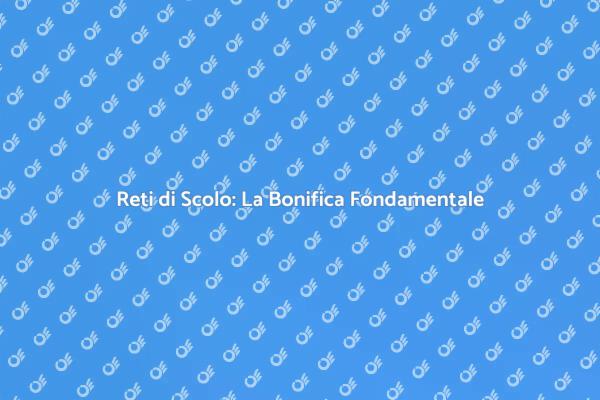 Reti di Scolo: Necessità di Bonifica