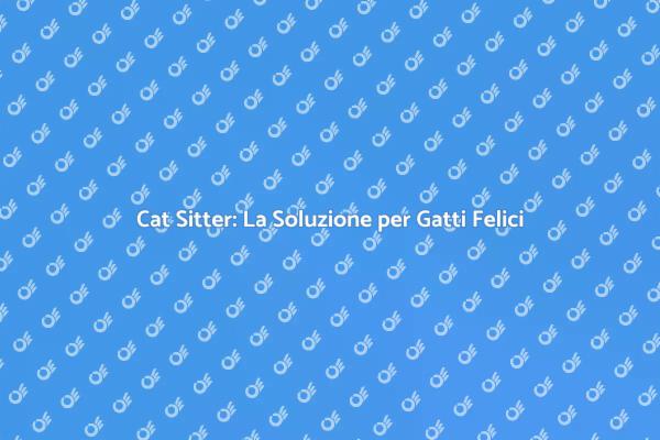Cat Sitter: Cura e Attenzione per Gatti