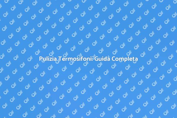 Termosifoni Puliti per Casa Confortevole