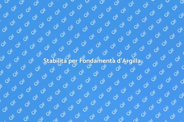 Consolidamento Fondamenta d'Argilla