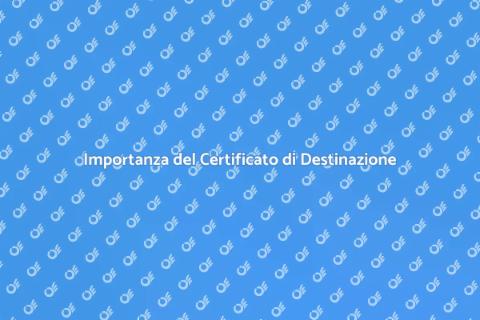 Certificato di Destinazione d'Uso
