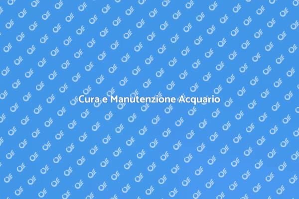 Importanza della Manutenzione Acquario