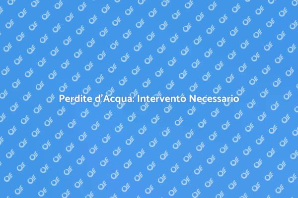 Riparazione Perdite: Intervento Fondamentale