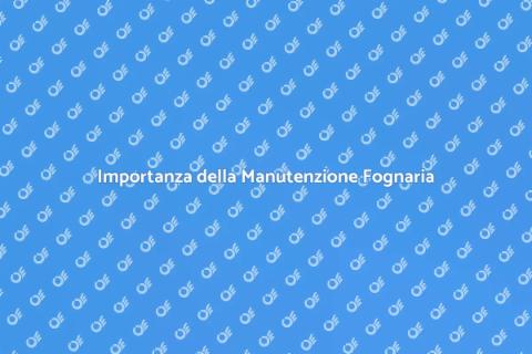 Manutenzione Programmata Rete Fognaria