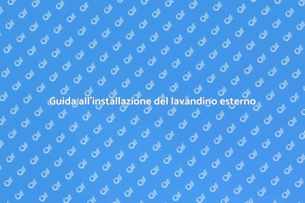 Come installare un lavandino esterno