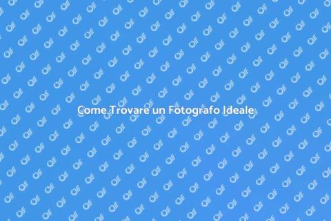 Scegliere un Fotografo Professionista