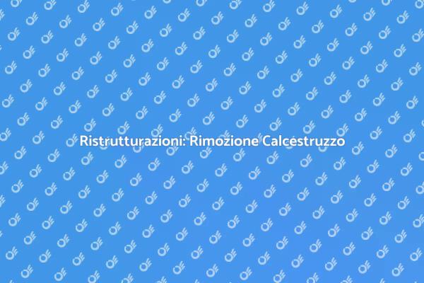 Ristruttura con la Rimozione del Calcestruzzo